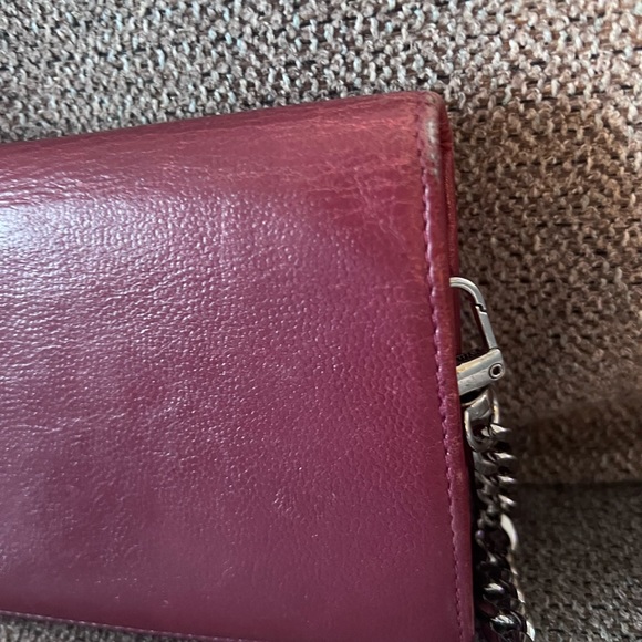 Authentic Chanel Lambskin Red Flap Wallet WOC Bag - Picture 7 of 12